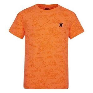 Hurley All Over Boy's Orange T-Shirt Size Large